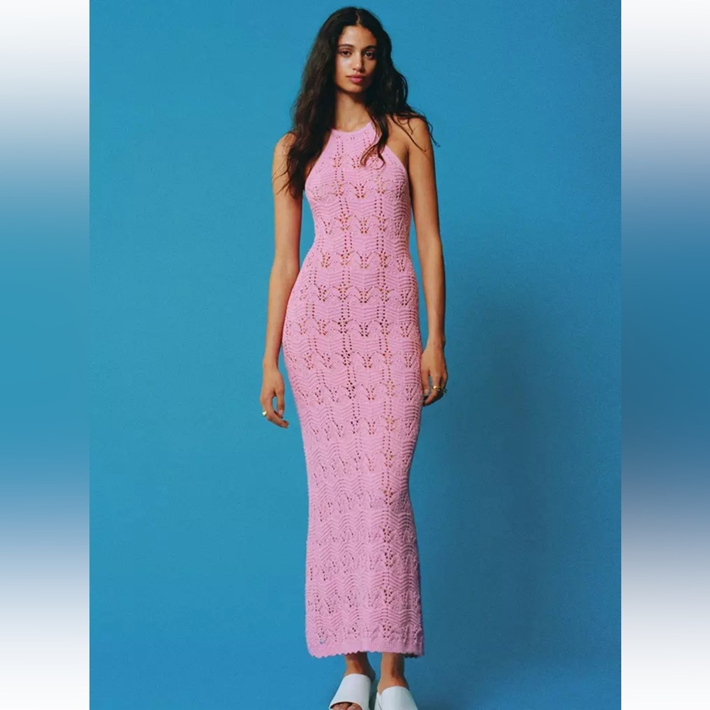 SOLD. NWT House of Harlow 1960 Crochet knit dress in daffodil 🌼 yellow - Picture 7 of 11